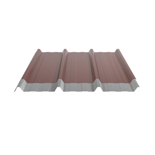 Damwandplaat 45/333 | Dak | Anti-Drup 2400 g/m² | Staal 0,63 mm | 25 µm Polyester | 8012 - Roodbruin #6