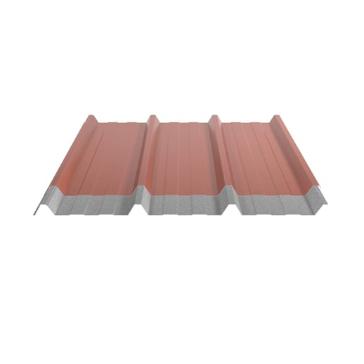 Damwandplaat 45/333 | Dak | Anti-Drup 2400 g/m² | Staal 0,63 mm | 25 µm Polyester | 8004 - Koperbruin #6
