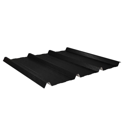 Damwandplaat 45/333 | Dak | Anti-Drup 2400 g/m² | Staal 0,50 mm | 80 µm Shimoco | 9005 - Gitzwart #1