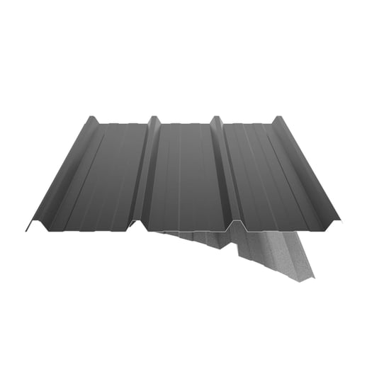 Damwandplaat 45/333 | Dak | Anti-Drup 2400 g/m² | Staal 0,50 mm | 80 µm Shimoco | 9005 - Gitzwart #7