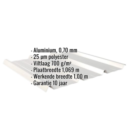 Damwandplaat 45/333 | Dak | Anti-Drup 700 g/m² | Aluminium 0,70 mm | 25 µm Polyester | 9006 - Zilver-Metallic #2