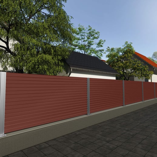 Damwandplaat T18DR | Gevel | Aluminium 0,70 mm | 25 µm Polyester | 8012 - Roodbruin #5