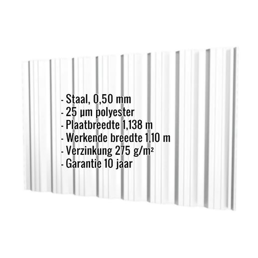 Damwandplaat T18DR | Gevel | Staal 0,50 mm | 25 µm Polyester | 7035 - Lichtgrijs #2