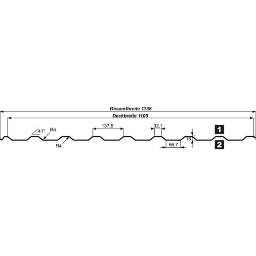 Damwandplaat T20M | Dak | Anti-Drup 700 g/m² | Staal 0,50 mm | 25 µm Polyester | 8004 - Koperbruin #9