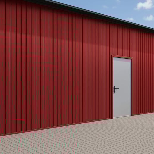 Damwandplaat T7M | Gevel | Staal 0,50 mm | 35 µm Mattpolyester | 028 - Kersrood #3