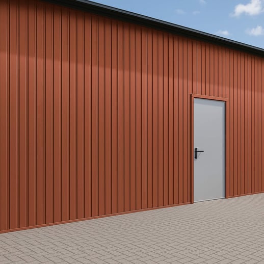 Damwandplaat T7M | Gevel | Staal 0,50 mm | 25 µm Polyester | 8004 - Koperbruin #3