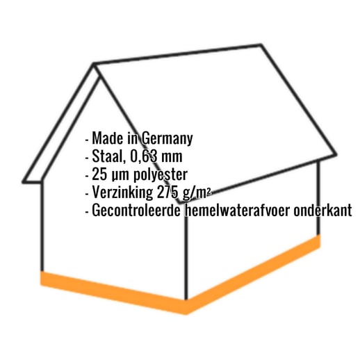 Dorpel | 5 x 2,5 x 2 cm | 100° | Staal 0,63 mm | 25 µm Polyester | 8017 - Chocoladebruin #2