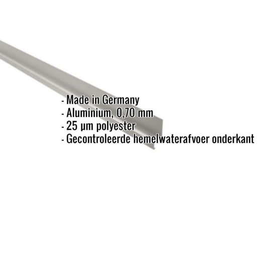 Dorpel | 5 x 2,5 x 2 cm | 100° | Aluminium 0,70 mm | 25 µm Polyester | 9006 - Zilver-Metallic #2