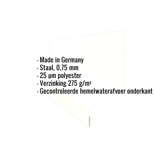 Dorpel | Typ 2 | 6,7 cm x 4 cm x 2 cm x 2,00 m | Staal 0,75 mm | 25 µm Polyester | 9002 - Grijswit #2