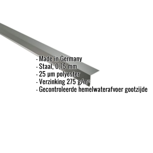 Druiplijst | 5 x 5 cm | 100° | Staal 0,75 mm | 25 µm Polyester | 6020 - Chroomoxydegroen #2