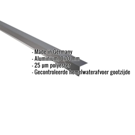 Druiplijst | 5 x 5 cm | 95° | Aluminium 0,70 mm | 25 µm Polyester | 7016 - Antracietgrijs #2