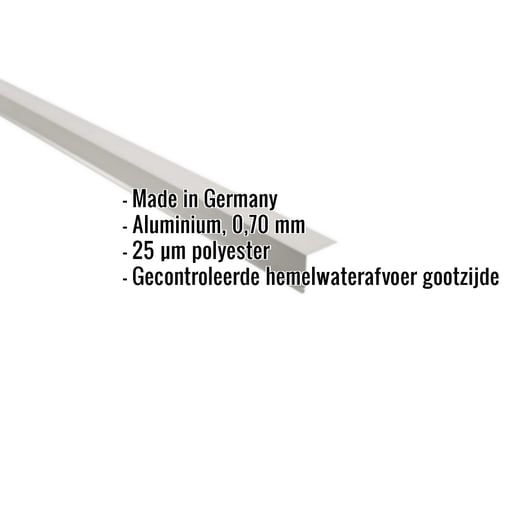 Druiplijst | 5 x 5 cm | 95° | Aluminium 0,70 mm | 25 µm Polyester | 9006 - Zilver-Metallic #2