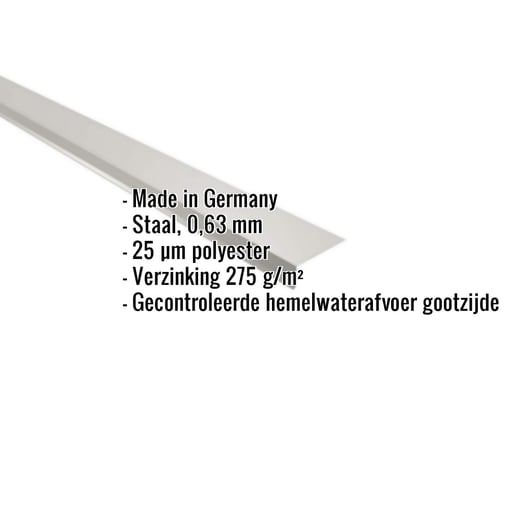 Druiplijst | 8 x 3 cm | 100° | Staal 0,63 mm | 25 µm Polyester | 9006 - Zilver-Metallic #2