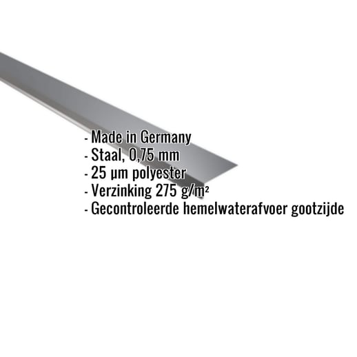 Druiplijst | 8 x 3 cm | 100° | Staal 0,75 mm | 25 µm Polyester | 7016 - Antracietgrijs #2