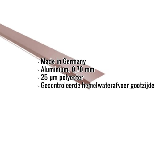 Druiplijst | 8 x 3 cm | 100° | Aluminium 0,70 mm | 25 µm Polyester | 8012 - Roodbruin #2