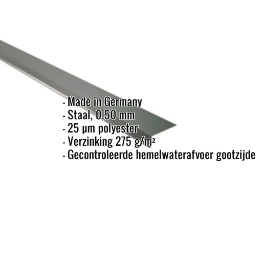 Druiplijst | 8 x 3 cm | 95° | Staal 0,50 mm | 25 µm Polyester | 6020 - Chroomoxydegroen #2