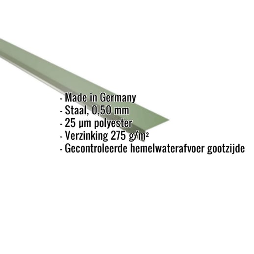 Druiplijst | 8 x 3 cm | 95° | Staal 0,50 mm | 25 µm Polyester | 6011 - Resedagroen #2