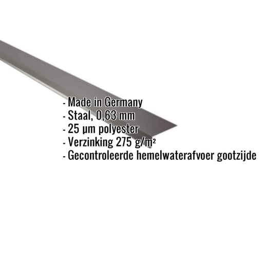 Druiplijst | 8 x 3 cm | 95° | Staal 0,63 mm | 25 µm Polyester | 8017 - Chocoladebruin #2