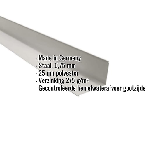 Druiplijst | 8 x 3 cm | 95° | Staal 0,75 mm | 25 µm Polyester | 9006 - Zilver-Metallic #2