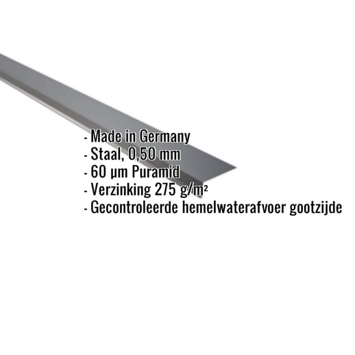 Druiplijst | 8 x 3 cm | 95° | Staal 0,50 mm | 60 µm Puramid | 7016 - Antracietgrijs #2