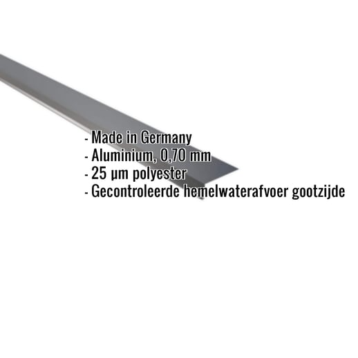 Druiplijst | 8 x 3 cm | 95° | Aluminium 0,70 mm | 25 µm Polyester | 7016 - Antracietgrijs #2