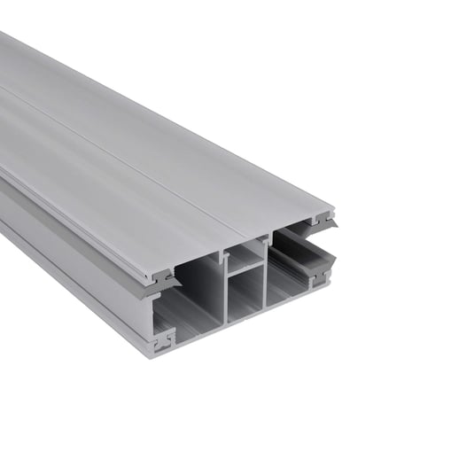 DUO | Randprofiel | 10 mm | Compleet | Aluminium | Blank | 4,00 m #1