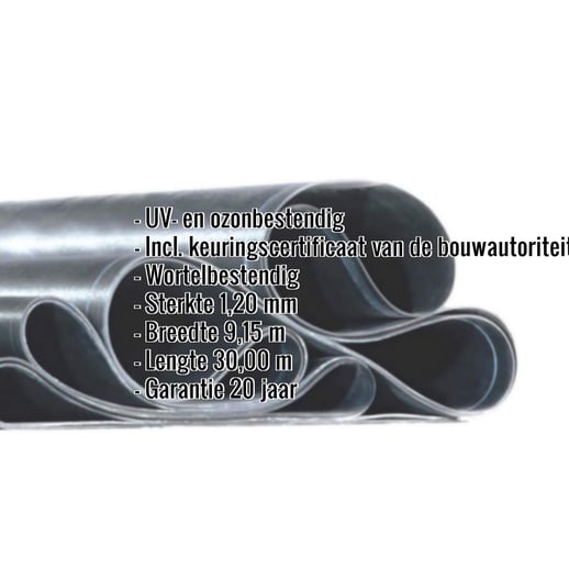EPDM dakfolie | Zwart | 1,20 mm | Lengte 1,00 m x Breedte 1,50 m #2