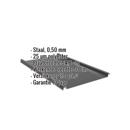 Felsplaat 33/500-LE | Dak | Staal 0,50 mm | 25 µm Polyester | 9005 - Gitzwart #2