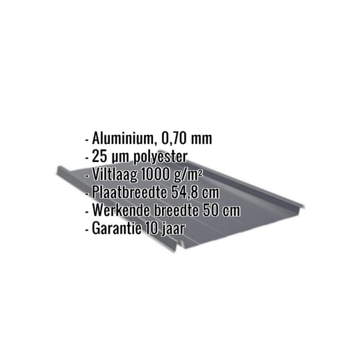 Felsplaat 33/500-LR | Dak | Anti-Drup 1000 g/m² | Aluminium 0,70 mm | 25 µm Polyester | 7016 - Antracietgrijs #2