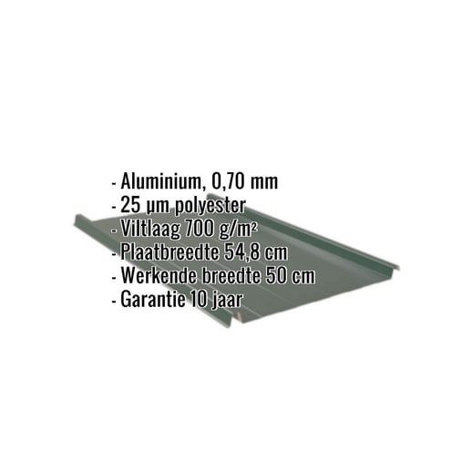 Felsplaat 33/500-LR | Dak | Anti-Drup 700 g/m² | Aluminium 0,70 mm | 25 µm Polyester | 6005 - Mosgroen #2