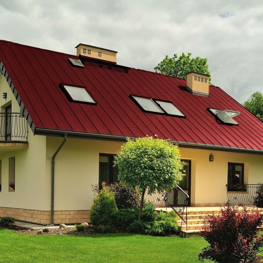 Felsplaat PD-510-S | Damwand | Anti-Drup 700 g/m² | Staal 0,50 mm | 50 µm PURMAT® | 028 - Kersrood #4