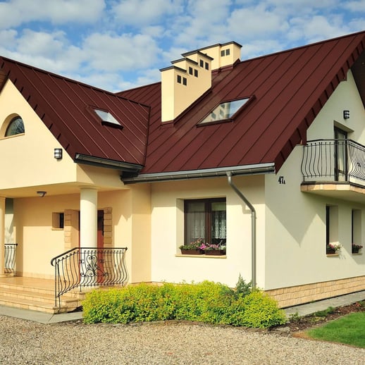 Felsplaat PD-510-S | Damwand | Staal 0,50 mm | 25 µm Polyester | 8012 - Roodbruin #3