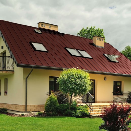 Felsplaat PD-510-S | Damwand | Staal 0,50 mm | 25 µm Polyester | 8012 - Roodbruin #4