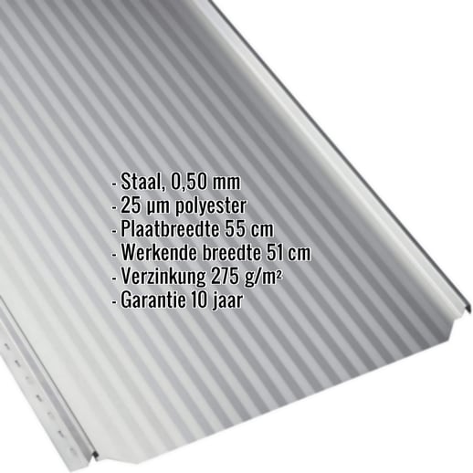 Felsplaat PD-510-S | Mikro | Staal 0,50 mm | 25 µm Polyester | 7035 - Lichtgrijs #2