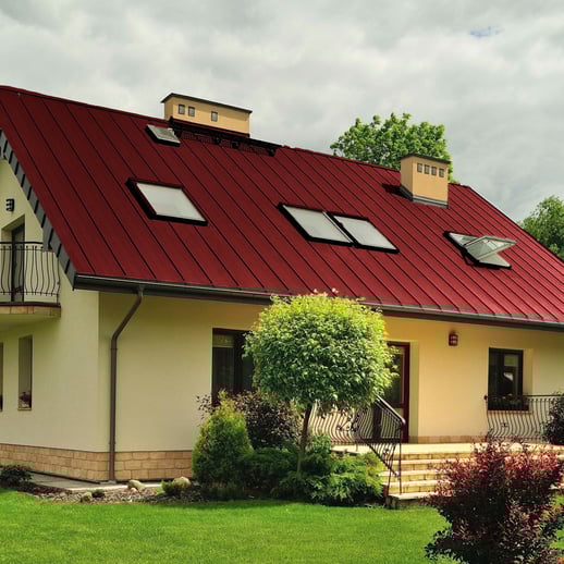 Felsplaat PD-510-S | Vlak | Anti-Drup 700 g/m² | Staal 0,50 mm | 35 µm mattpolyester | 028 - Kersrood #4