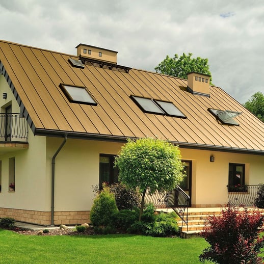 Felsplaat PD-510-S | Vlak | Anti-Drup 700 g/m² | Staal 0,50 mm | 25 µm Polyester | 1002 - Zandgeel #4