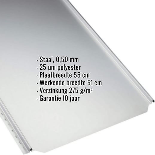 Felsplaat PD-510-S | Vlak | Staal 0,50 mm | 25 µm Polyester | 7035 - Lichtgrijs #2