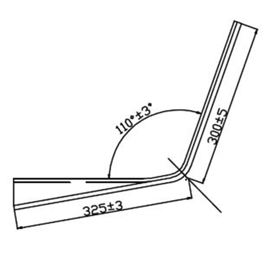 Gegolfd bovenstuk | Links | Links | 20° | Zwart #2