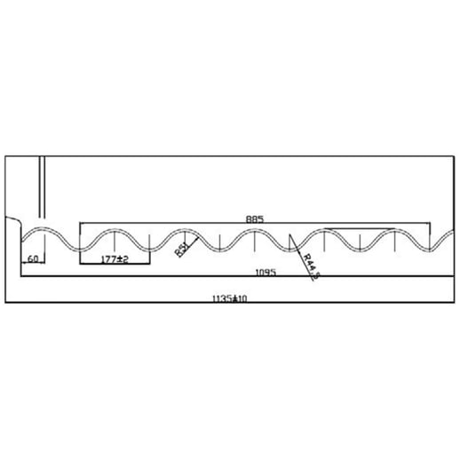 Gegolfd bovenstuk | Links | Links | 20° | Zwart #3
