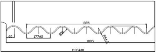 Gegolfd bovenstuk | Links | Links | 30° | Zwart #3
