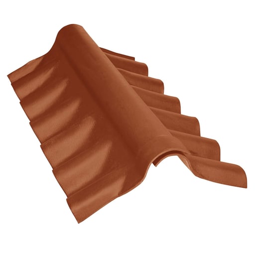 Gegolfde scharniernok | Terracotta #1