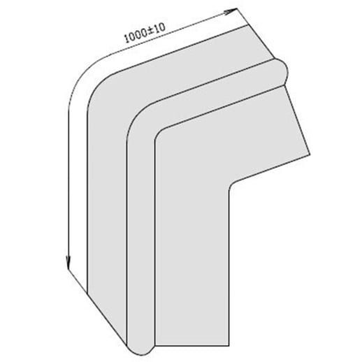 Geknikt windveer | Links | Links | 20° | Zwart #2