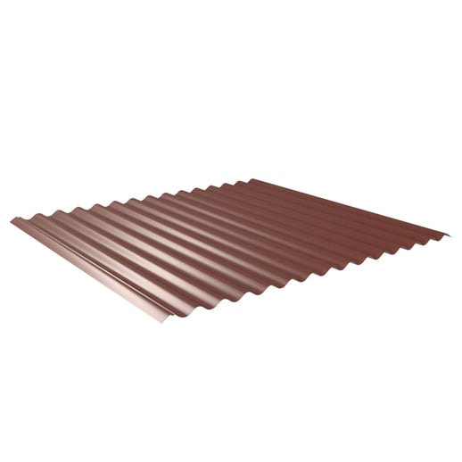 Golfplaat 18/1064 | Dak | Anti-Drup 1000 g/m² | Staal 0,50 mm | 60 µm Puramid | 8012 - Roodbruin #1