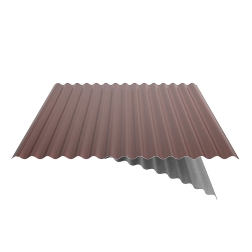 Golfplaat 18/1064 | Dak | Anti-Drup 2400 g/m² | Staal 0,63 mm | 25 µm Polyester | 8012 - Roodbruin #6