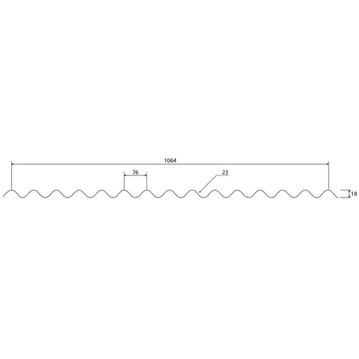 Golfplaat 18/1064 | Gevel | Staal 0,50 mm | 25 µm Polyester | 8014 - Sepiabruin #5