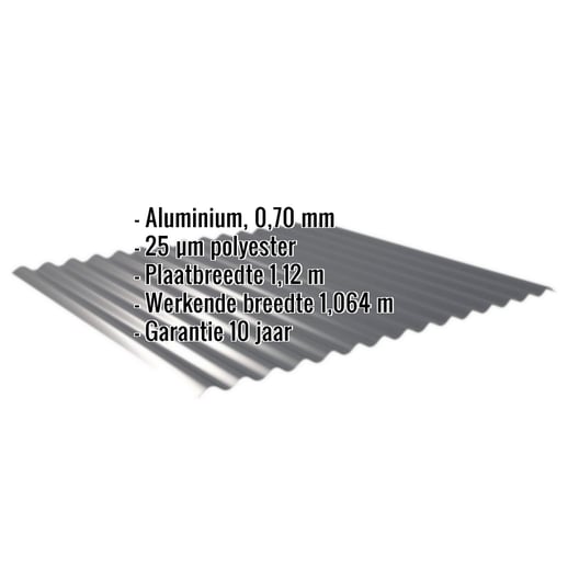 Golfplaat 18/1064 | Gevel | Aluminium 0,70 mm | 25 µm Polyester | 7016 - Antracietgrijs #2