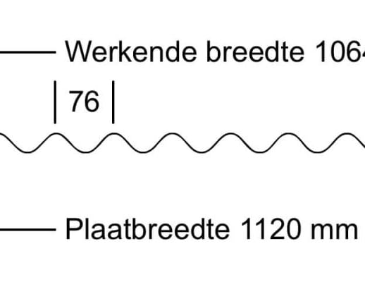 Golfplaat 18/1064 | Gevel | Aluminium 0,70 mm | 25 µm Polyester | 8012 - Roodbruin #5