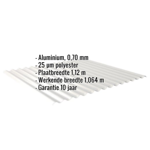 Golfplaat 18/1064 | Gevel | Aluminium 0,70 mm | 25 µm Polyester | 9006 - Zilver-Metallic #2