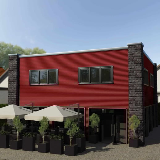 Golfplaat PF25W | Gevel | Staal 0,50 mm | 25 µm Polyester | 028 - Kersrood #3