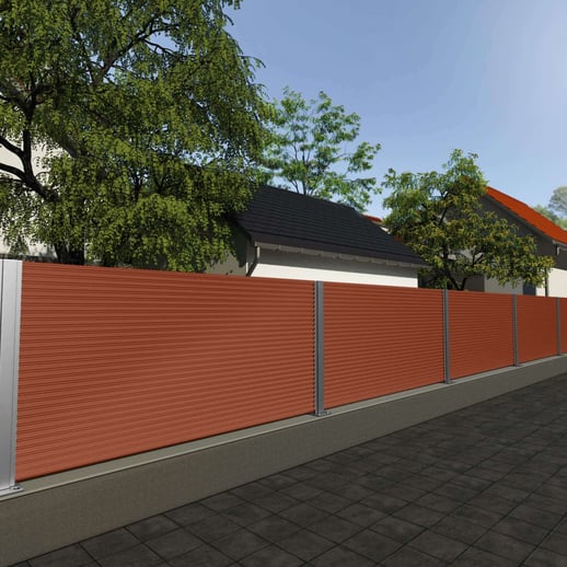 Golfplaat PF25W | Gevel | Staal 0,50 mm | 25 µm Polyester | 8004 - Koperbruin #4